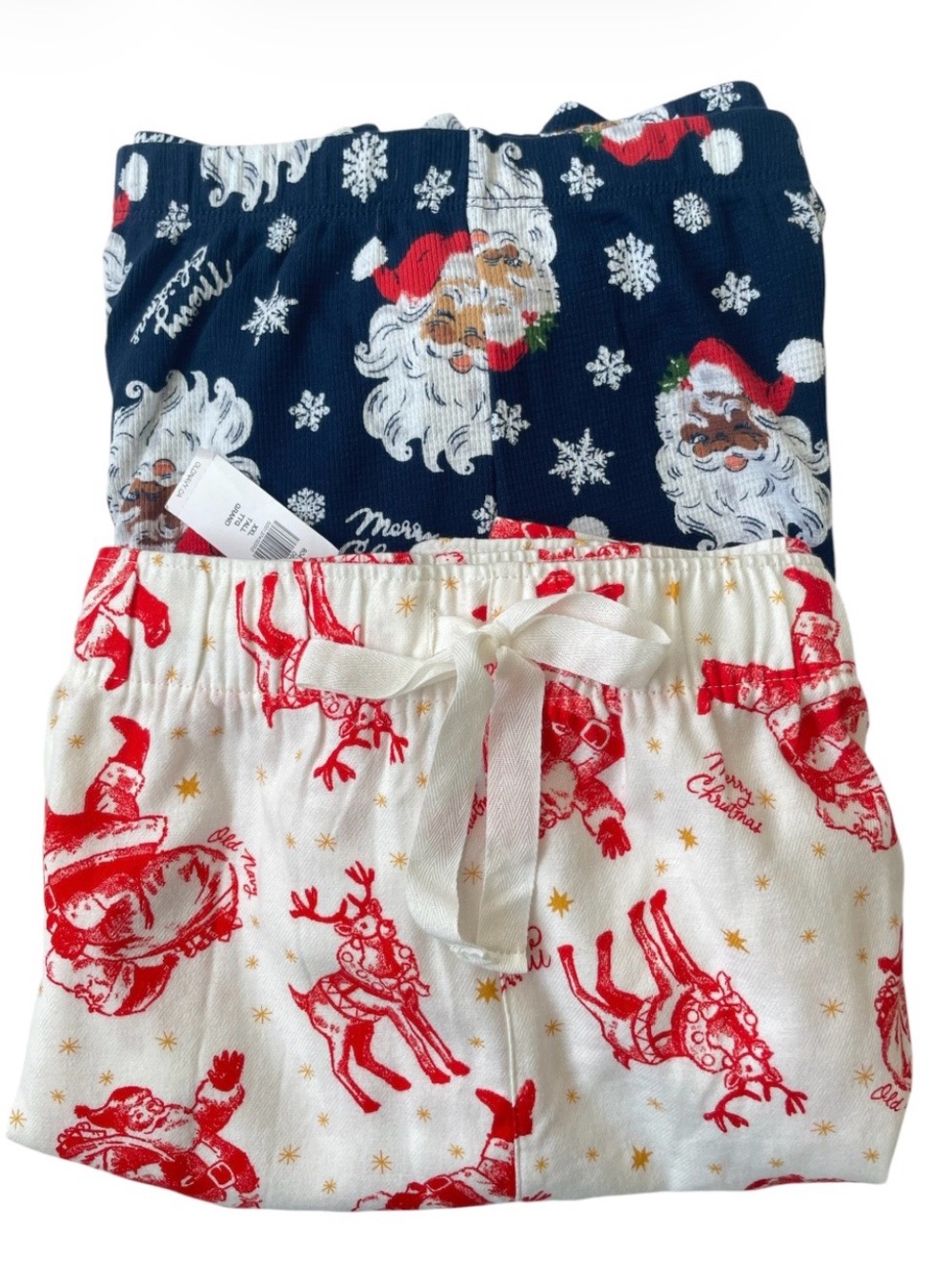Old Navy 2 Pairs NWT Pajama Shorts XXL Tall Christmas Holiday Cozy Novelty